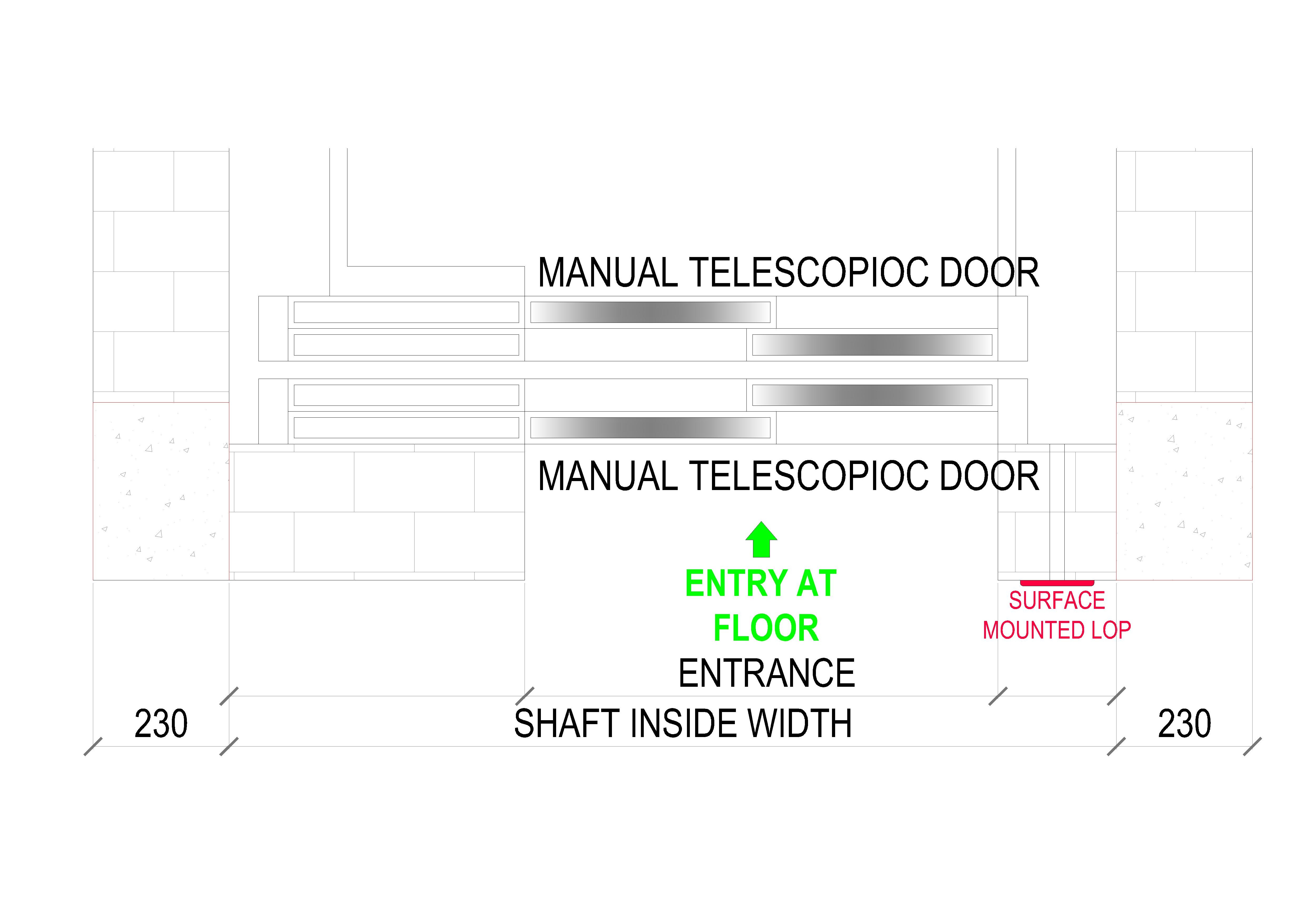 MANUAL TELESCOPIC DOOR